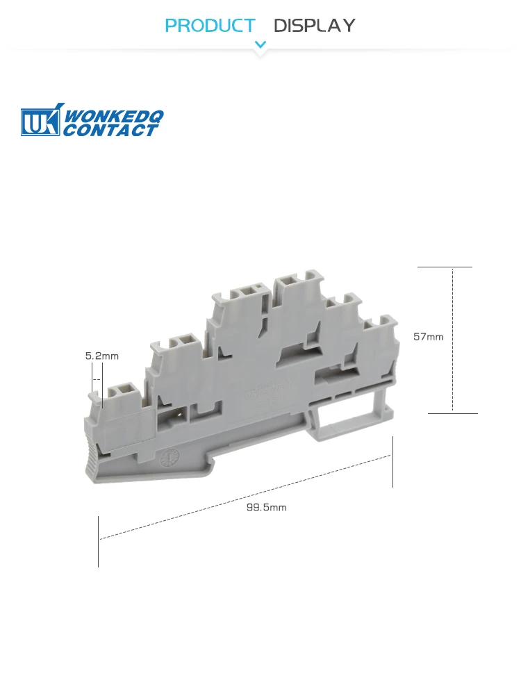 Клеммный блок на din-рейку 10 шт. ST-2.5-3L пружинный 3 слоя уровня заменить Феникс разъемы возвратный Потяните Тип Безвинтовой ST2.5-3L