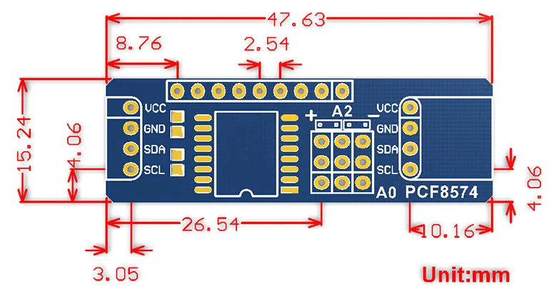 PCF8574-IO-Expansion-Board-size