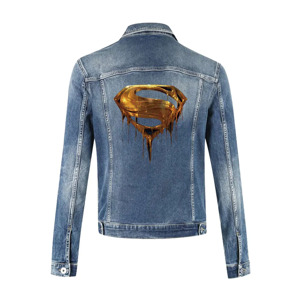 Супермен Золотой логотип патчи для одежды термонаклейки на одежду железо на передаче для футболки diy патч бейдж нашивки ropa