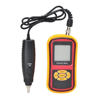 

High Pression Ultrasonic Vibrometer Portable Digital LCD Vibration Meter Analyzer Temperature Meter With Max Hold GM63B