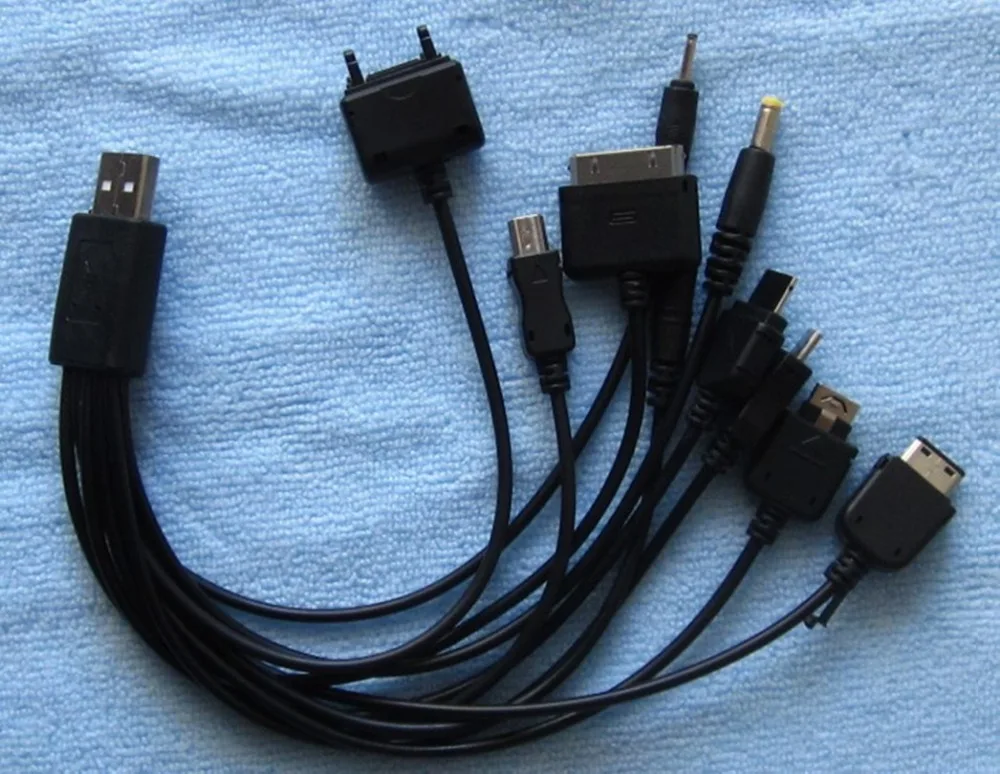 10 plug in 1 Universal mobile phone cellphone Android USB charging cable , not data transferin
