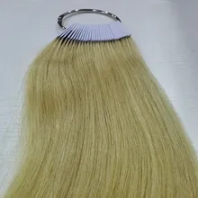 8 дюймов человеческие волосы Цвет кольцо для салона волос цвет диаграммы натуральный блонд цветной адаптер