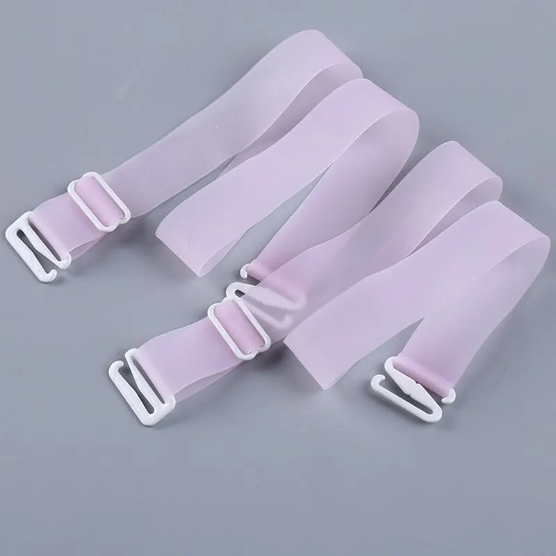 1.8cm Wide Women Non Slip Bra Straps Elastic Silicone Clear Bra Strap