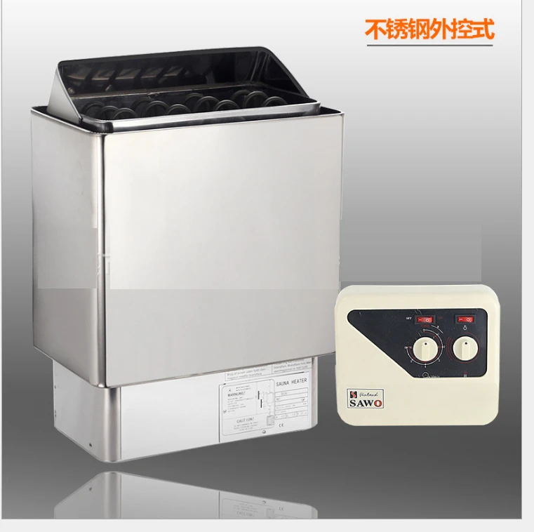  3KW 4.5KW 6KW 9KW 220V-380V Stainless steel Sauna Stove Polish Mirror Superior Sauna heater with sa