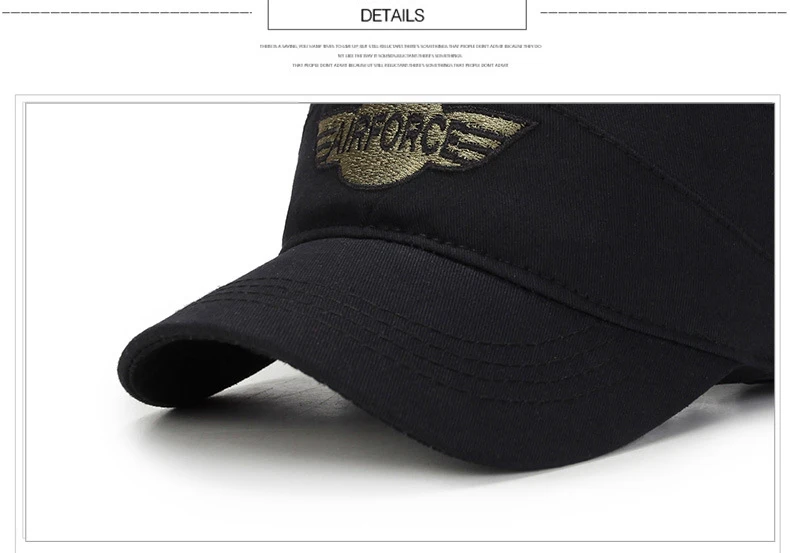 Тактические камуфляжные бейсбольные кепки для мужчин, военный солдат ВВС, бейсболка с вышивкой, повседневная камуфляжная Черная кепка на плоской подошве