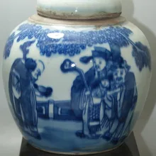 Изысканный старый синий и белый Китай расписанный фарфор банки классический, керамический Декор для дома