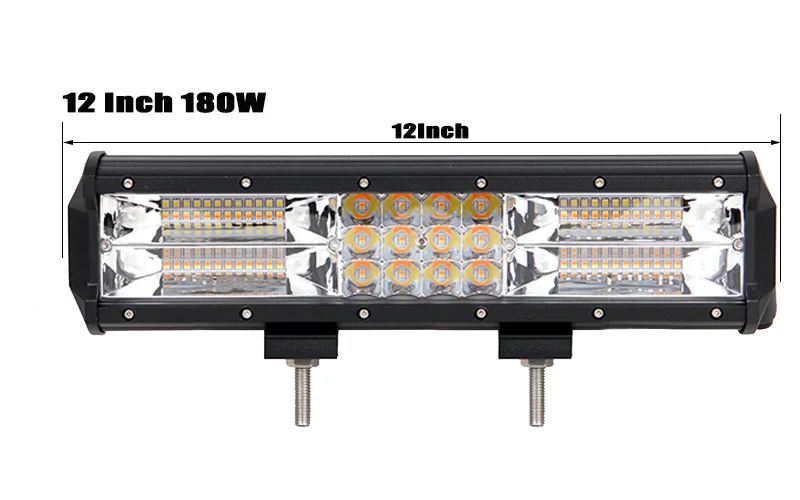 Светодиодный светильник Бар Offroad 4x4 4-23 дюймов 7D рабочий светильник Янтарный Белый Двойной Цвет стробоскопическая вспышка для автомобиля Трактор Лодка 4WD внедорожник ATV 12V 24V