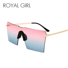 Королевская девушка крутой роскошный бренд большие солнцезащитные очки женские сексуальные безрамочное зеркало солнцезащитные очки Защитные Оттенки мужские очки для защиты от ветра ss289