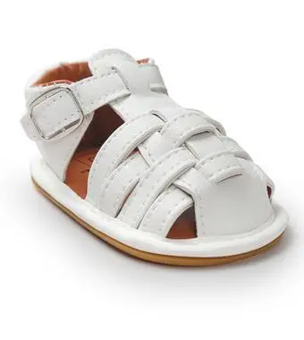 white Bebe/Летняя обувь для девочек; детские сандалии; кожаная детская обувь для мальчиков; мокасины для малышей; детская обувь; обувь для девочек; - Цвет: white
