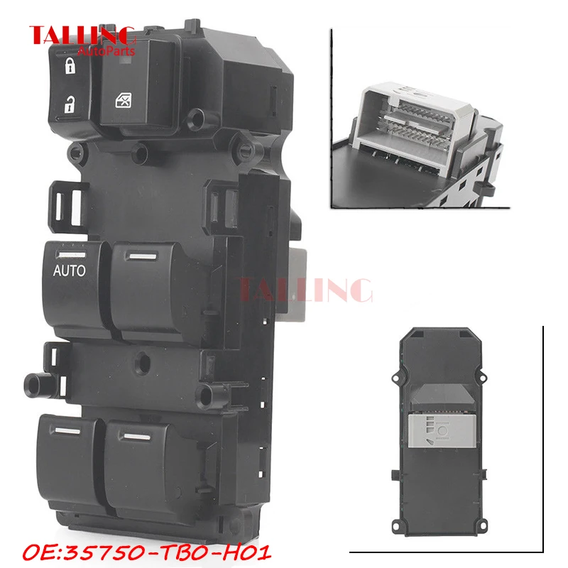 ANLILU 35750-TB0-H01 для Honda Accord 2.4L 3.5L 2008 2009 2010 Мощность переключатель окна 35750TB0H01 Бесплатная доставка