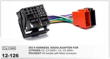 ISO Cablagens Som do carro Para Citroen C2 C3 C4 C5 Conector do Adaptador Peugeot Auto Radio Adaptor Chumbo Loom Plugue Fio de Cabo