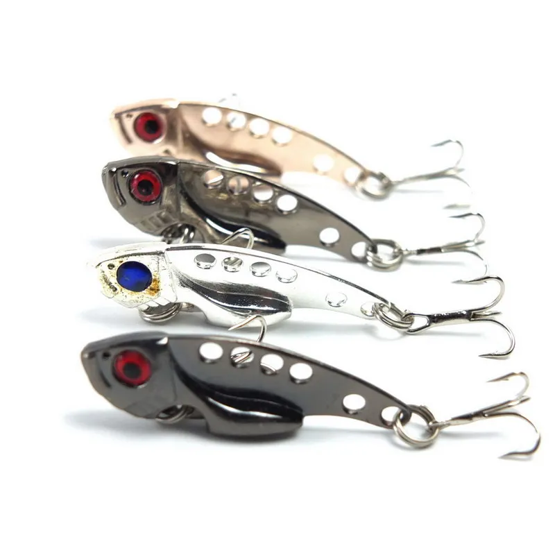 4pcs/set 4CM 7G Metal VIB Hard fishing Baits pike trout peche fishing lures Walleye Crappie wobble isca de pesca fishing tackles