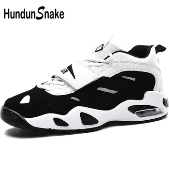

Hundunsnake White Air Cushion Men Leather Shoes Mens Running Shoes Women's Sport Shoes Men Trainers Male Sports Shoes Adult T117