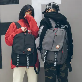 

Tide Men And Women Both Shoulders Package anti theft Backpack Concise Will Capacity School Wind 2019 Backpack