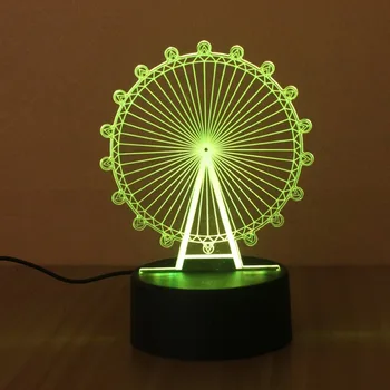 

New USB Chargeable Touch Table Lamp 7 Colors Changing Desk Lamp 3D Lamp LED Night Light Stereoscopic Illumination Sale