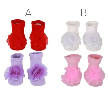 

Baby Socks Lace Princess Bowknot Cute Socks Ruffled Baby Knitting Cotton Short Warm Socks for 0-1 Years