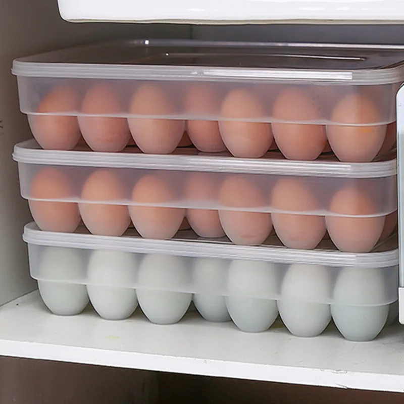 34 клетчатая коробка для хранения яиц высокое качество коробка для хранения толстый анти-падение лоток для яиц холодильник утка Rgg коробка для хранения