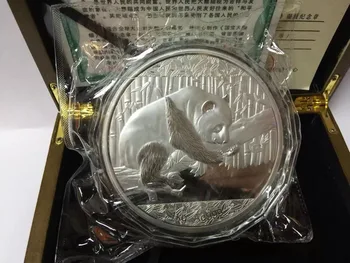 

2016 panda silver coin 1kg Commemorative Coins with certificate and box for Decoration Gift Tourist Souvenir