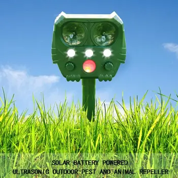 

Outdoor Ultrasonic Solar Pest Repeller Animal Pest Mouse Repeller PIR Sensor Garden Bird Cat Dog Fox Repellent Keep Animals Away