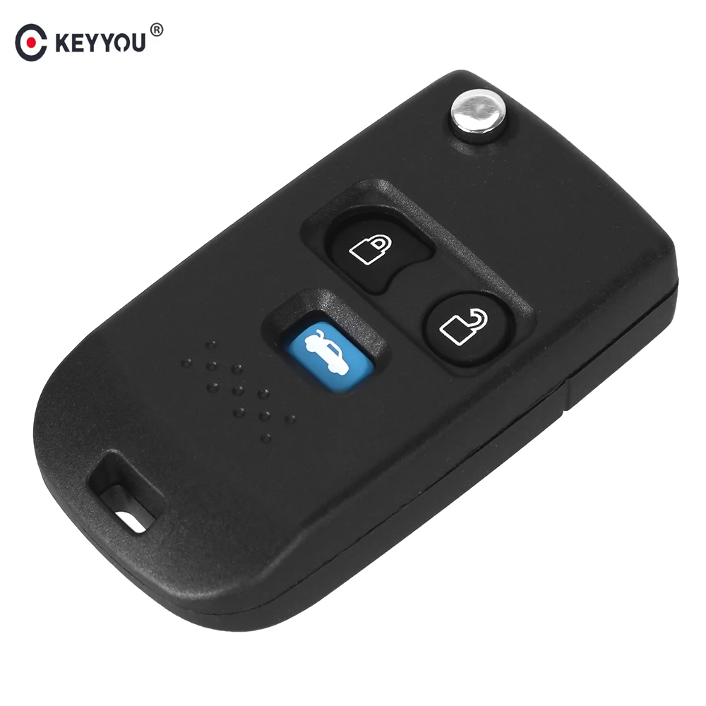 

KEYYOU 3 Buttons Remote Folding Flip Key Cover Case Shell For Ford Transit MK6 Connect Maverick Auto Car Key Case