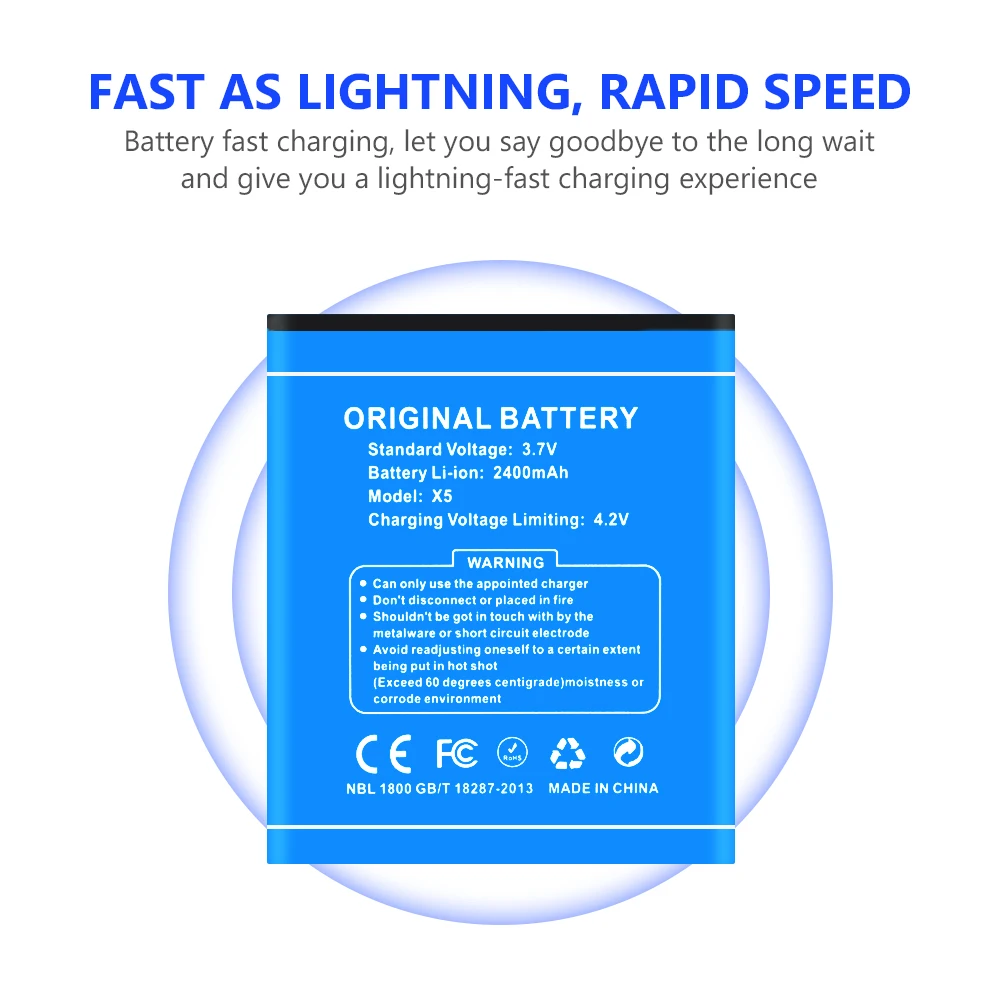 Новинка, 3,7 в, 2400 мА/ч, аккумуляторная батарея для телефона, запасные батареи для мобильного телефона, литий-ионный аккумулятор для DOOGEE X5 X5 Pro