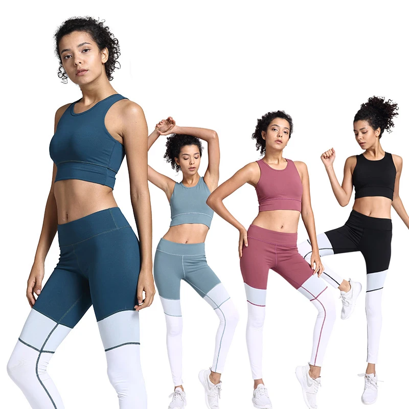 

high elastic yoga sets 2 Piece Set Women Sports Suits Gym wear Workout Clothes woman sportswear gym set fitness/running clothing