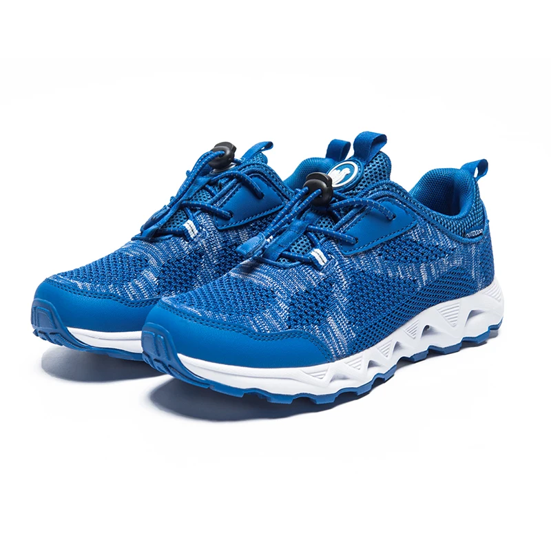 

CAMKIDS Summer Running Shoes For Boys Breathable Casual Shoes For Child Blue Light Tennis Shoes Hook & loop Shoes For Teenagers
