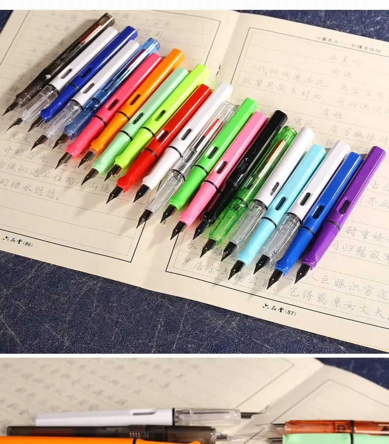 Перьевая ручка ярких цветов 0,5 мм перьевая ручка Студенческая авторучка для каллиграфии школьные офисные принадлежности Canetas