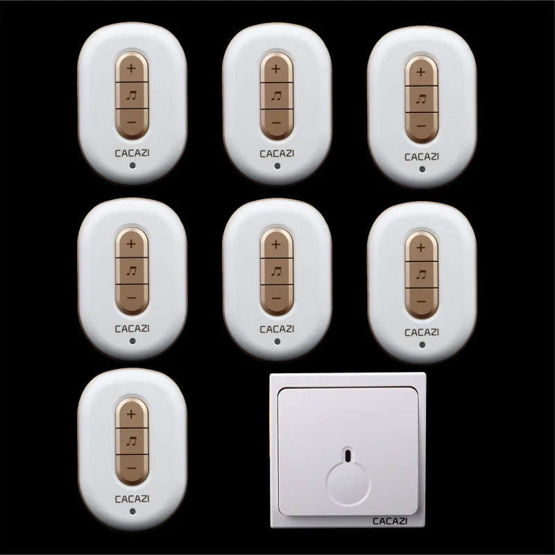

Free shipping! 1 transmitter + 7 Receiver New Wireless Doorbell With Remote Control Musical 48Tunes Digtal doorchime D9918 -1+7