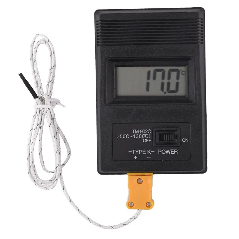 

LCD Electronic Industrial Temperature Meter Digital Surface Thermometer Detector with Thermocouple K type Probe Sensor TM-902C