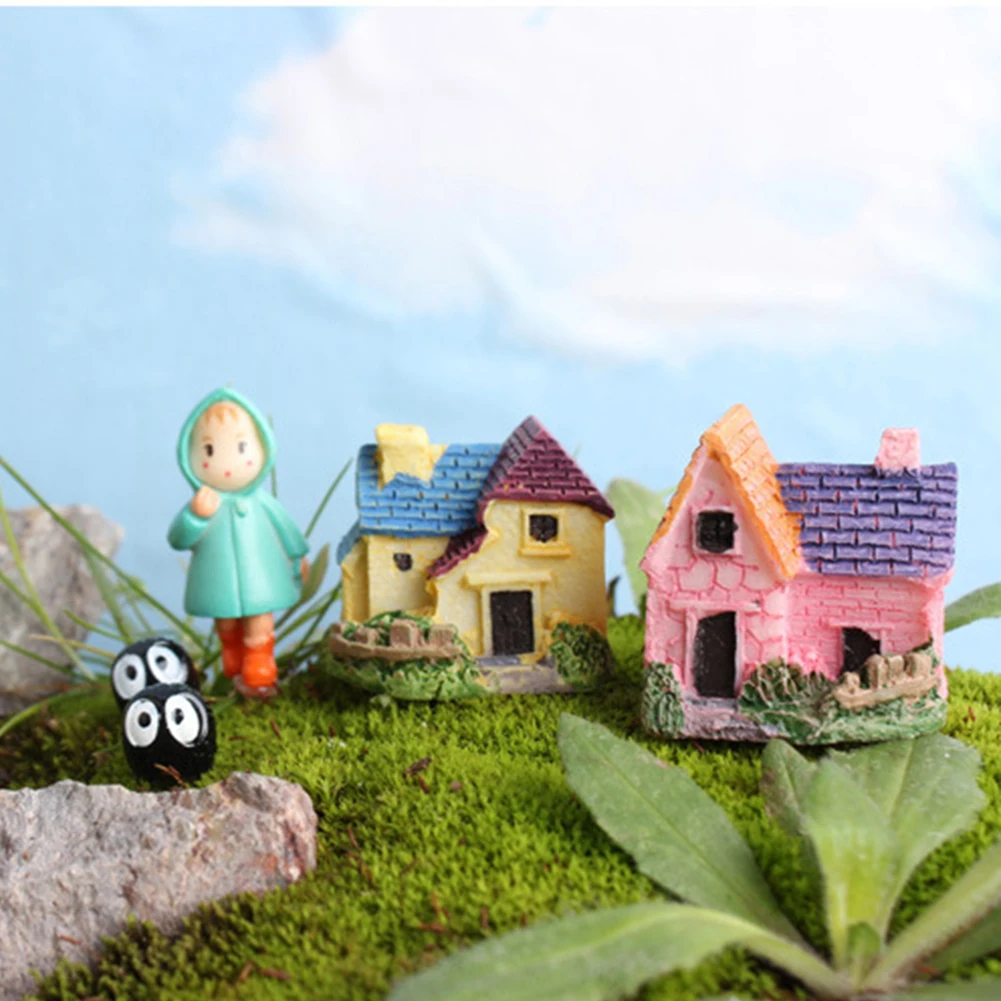 Миниатюрный Сказочный садовый домик с микро-ландшафтным декором, поделка своими руками, Подарочный орнамент, домашний декор