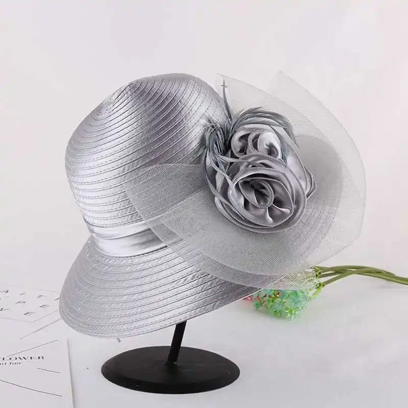 

WZCX 2019 New Fashion Flower Solid Color Mesh Summer Hat Tide Visor Breathable Women'S Cap Beach Hat