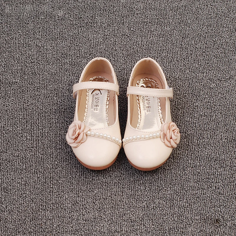 Bekamille/кожаная обувь для девочек; Осенняя детская обувь для девочек; детская кожаная Танцевальная обувь принцессы с жемчужинами и цветами; SL003