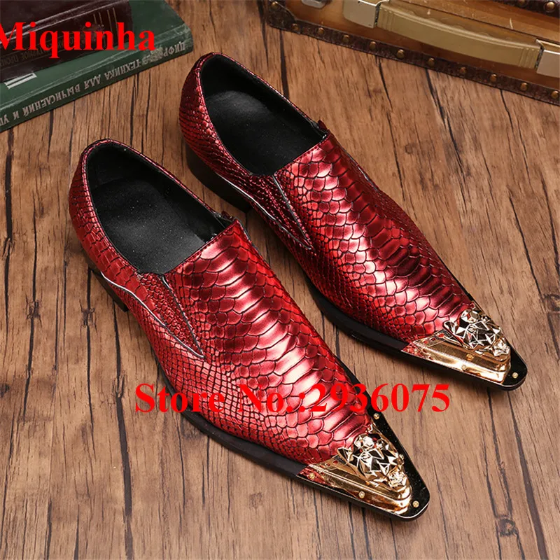 red snakeskin shoes mens
