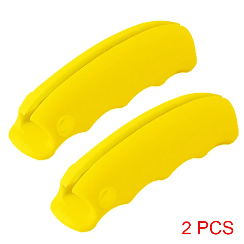 2 шт. ручка для сумки-переноски инструменты силиконовая ручка расслабленная ручка для Покупок Сумка зажимы обработчик кухонные инструменты - Цвет: yellow2