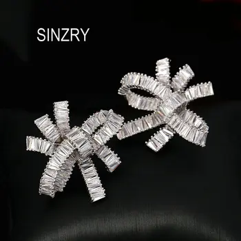 

SINZRY Hotsale Anti-allergy shinning bowknot design lady stud earrings sweety fashionable Korean stylish jewelry