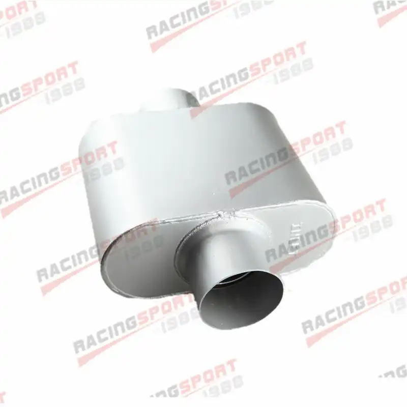 Center Exhaust Oval Single Chamber Muffler Silencer US 2.5/" Center
