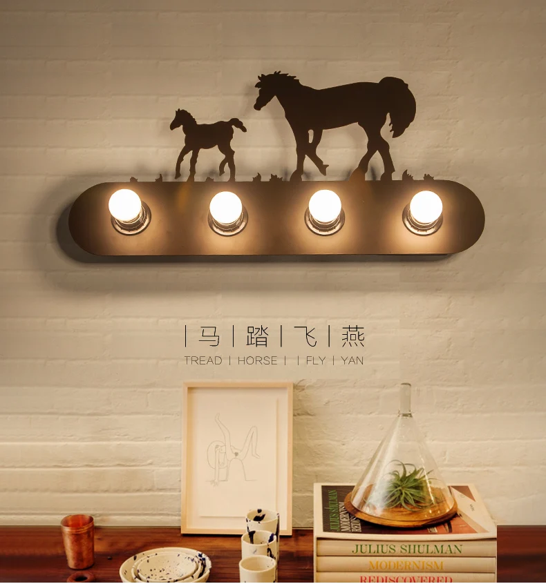 Американский стиль сельской местности пространство Art лампа Лофт Промышленные прикроватная тумбочка для спальни проход стены Винтаж