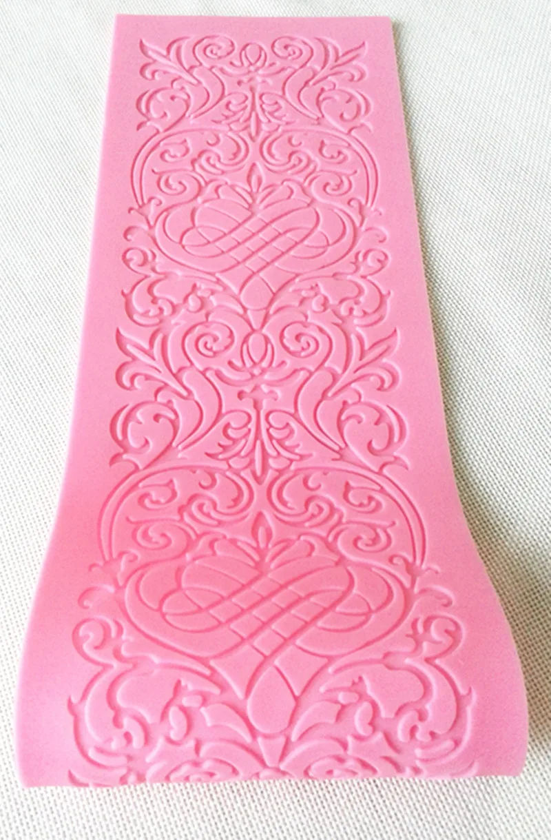 

MX076 European Style Lace Mold Silicone Sugar Lace Pad Cake Brim Decoration Mold Kitchenware DIY Tool