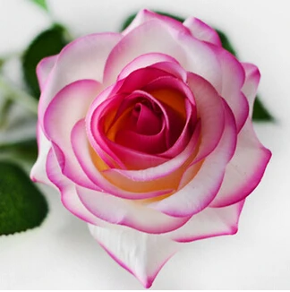 Floace 11 шт./лот розы Искусственные цветы Шелковые цветы Цветочные латексная реальная на ощупь роза Свадебный букет украшение для дома вечерние цветы - Цвет: purple white