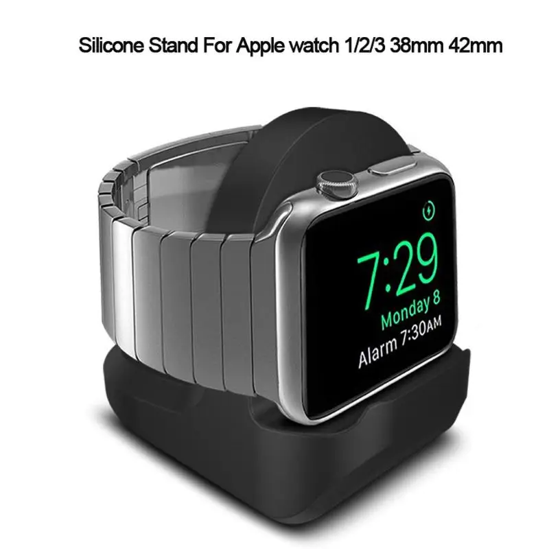 Silicone Charge Stand Holder Station Dock for Apple Watch Series 1/2/3 42mm 38mm Charger Cable car cup phone holder