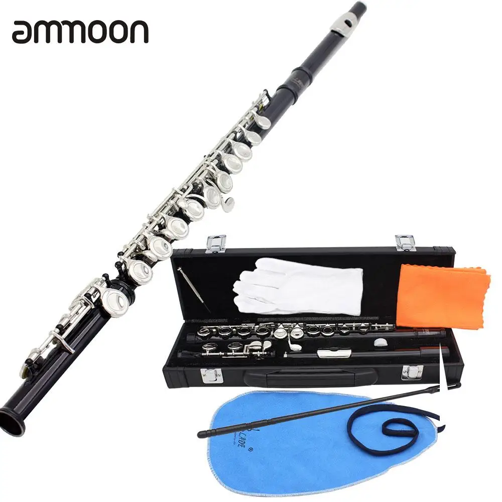 Western Concert Flute Cupronickel Plated Silver 16 Holes C Key Flute