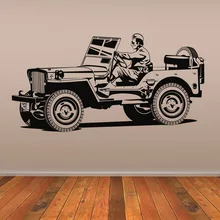 Casa De Pared Morden Decoración Catoon Conductor Militar Del Arte Del Vinilo Etiqueta de La Pared Removible Etiqueta de La Pared Para la Sala de estar Decoración Y-628