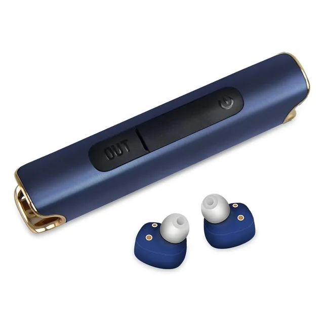 OKCSC S2 магнитные Близнецы беспроводной Водонепроницаемый IPX7 Bluetooth V4.2 наушники стерео гарнитура для iPhone 7 xiaomi с внешним аккумулятором - Цвет: Синий