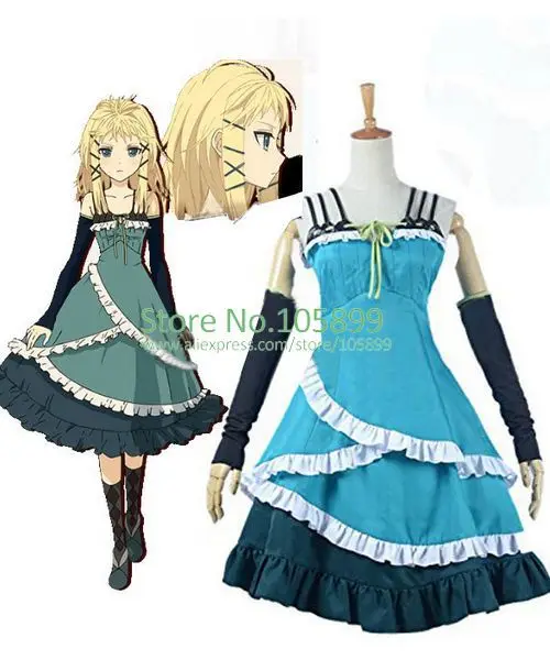 Black Bullet Silent Killer Tina Sprout Uniform Dress Cosplay Costume