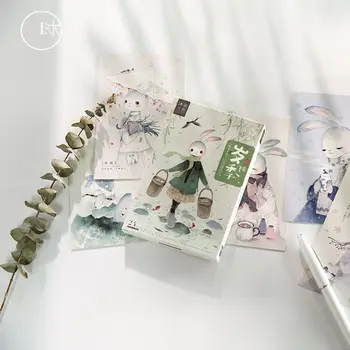 

30 Sheets/Set Rabbit Postcard/Greeting Card/Message Card/Birthday Letter Envelope Gift Card