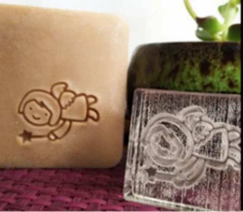 Милый эльф натуральное мыло ручной работы акриловое уплотнение Мини DIY натуральный органический стеклянный штамп