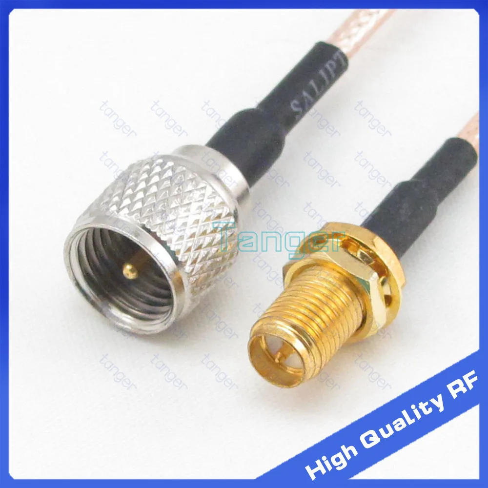 RP-SMA разъем для мини UHF штекер прямой с 20 см 8 дюймов RG316 RG-316 RF коаксиальный кабель