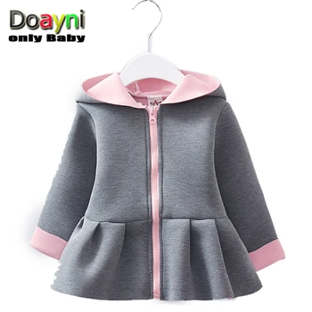 

Doayni Baby Girl Outwear Coat Spring Autumn Baby Lovely Tops Jacket Cartoon Rabbit Ears Girls Outwear Children Clothes 80 to 100