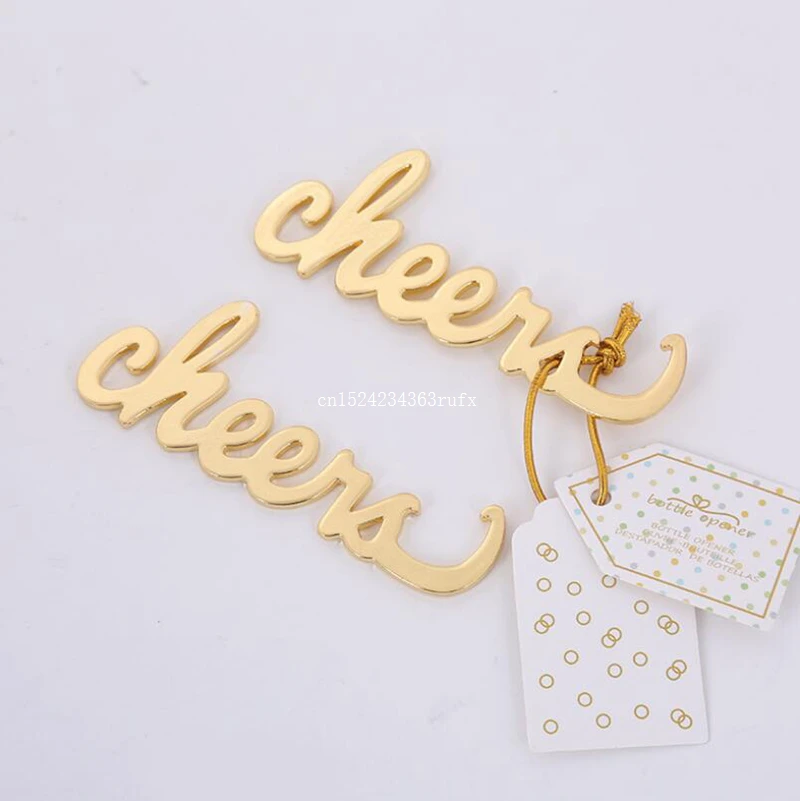 

100pcs Marriage Wedding Gifts Alloy Cheer Beer Bottle Openers New Cheers Wine Can Openers Party Favors